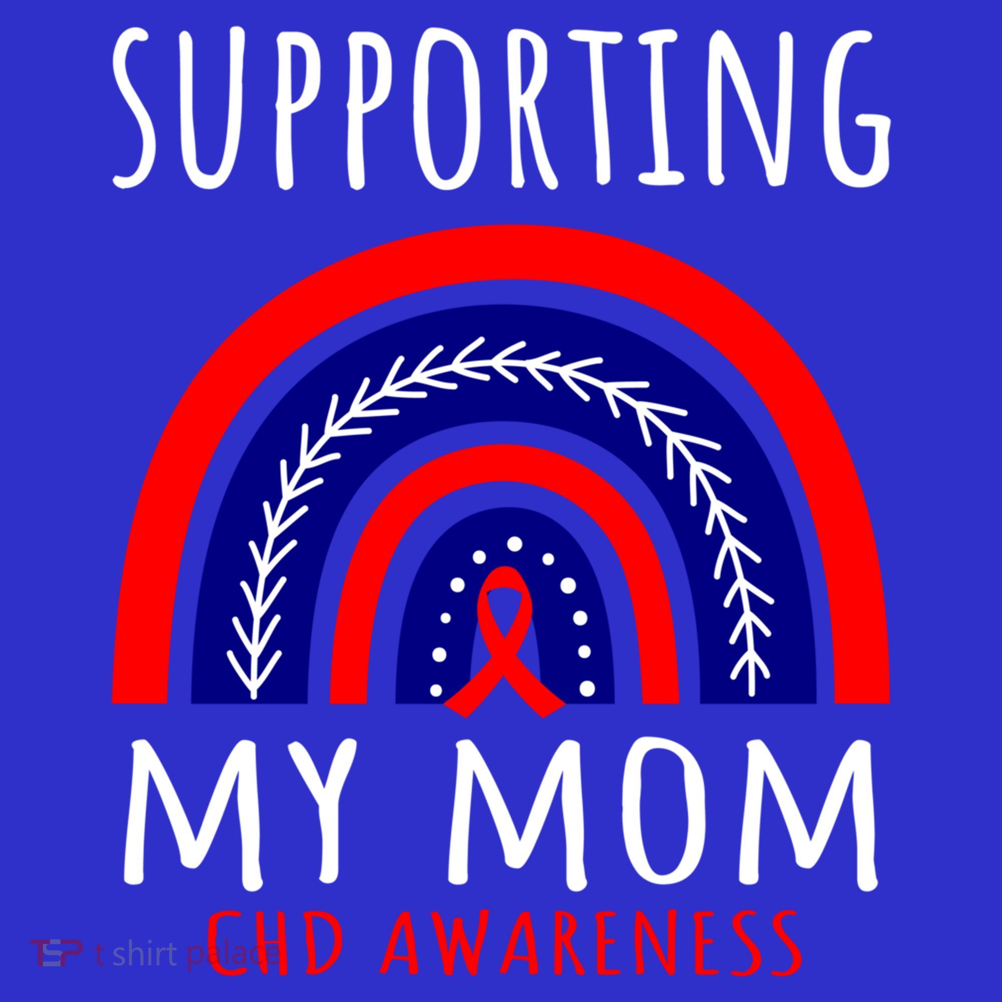 Support Squad Mom Chd Awareness Products Rainbow Graphic Great Gift Button
