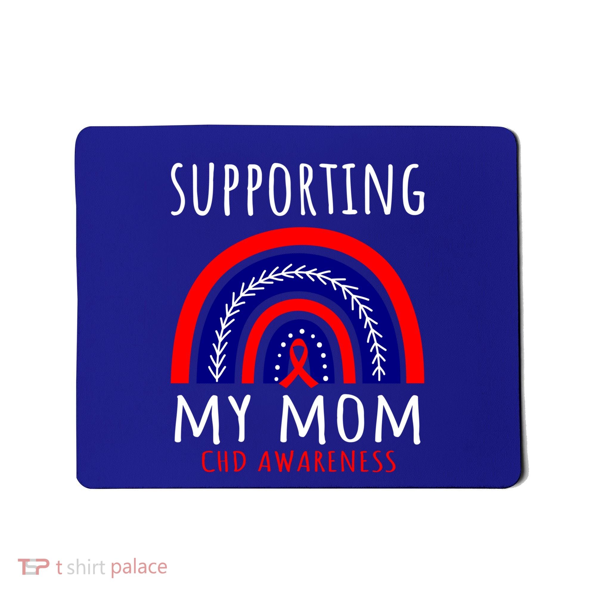 Support Squad Mom Chd Awareness Products Rainbow Graphic Great Gift Mousepad