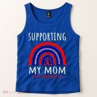 Support Squad Mom Chd Awareness Products Rainbow Graphic Great Gift Tank Top thumb 2