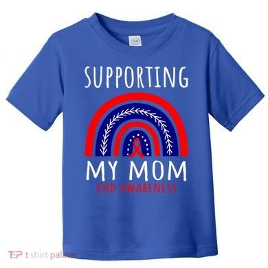 Support Squad Mom Chd Awareness Products Rainbow Graphic Great Gift Toddler T-Shirt