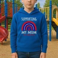 Support Squad Mom Chd Awareness Products Rainbow Graphic Great Gift Kids Hoodie thumb 2