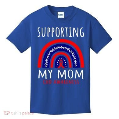 Support Squad Mom Chd Awareness Products Rainbow Graphic Great Gift Kids T-Shirt