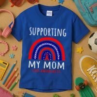 Support Squad Mom Chd Awareness Products Rainbow Graphic Great Gift Kids T-Shirt thumb 3
