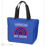 Support Squad Mom Chd Awareness Products Rainbow Graphic Great Gift Tote Bag thumb 3