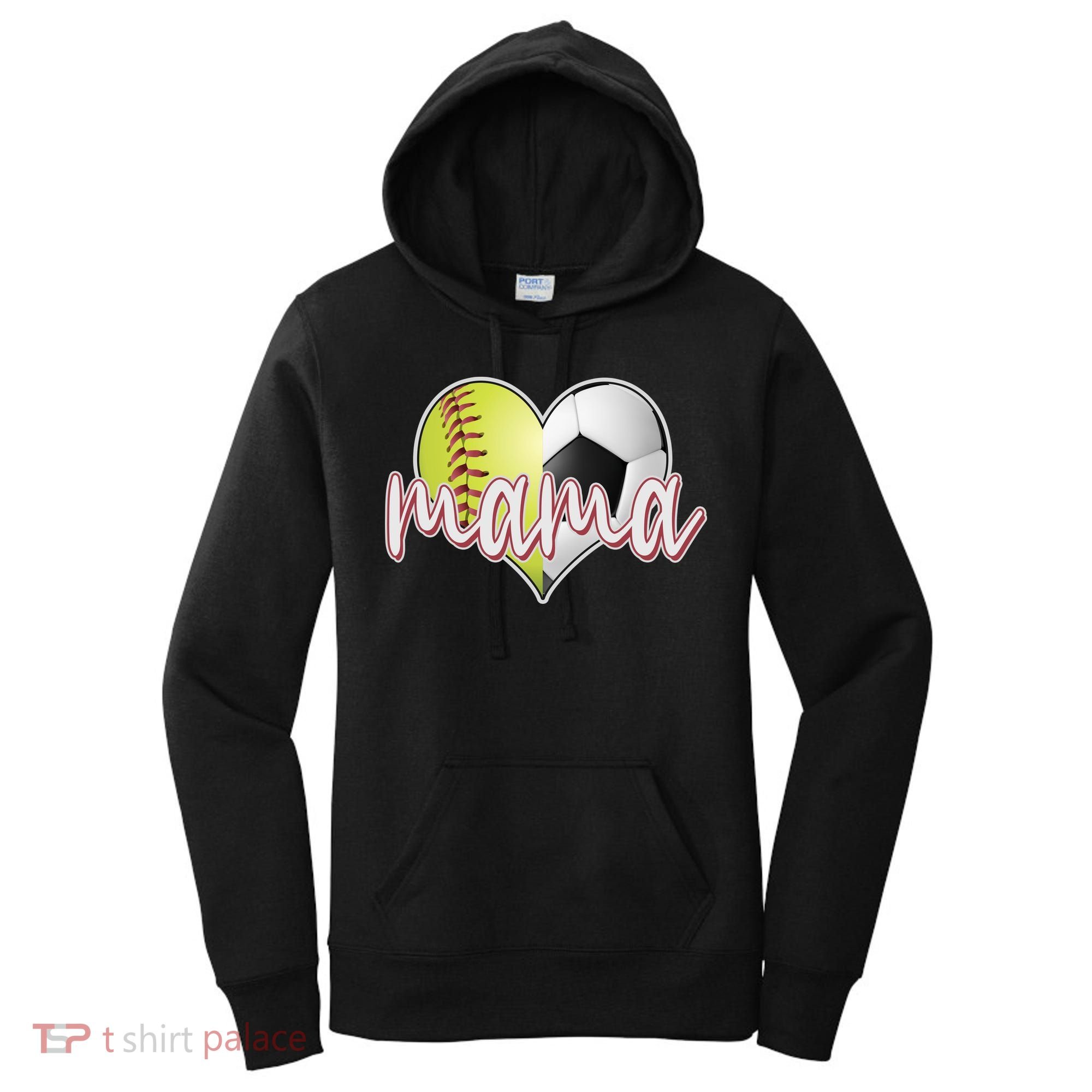Softball Soccer Mama Sports Fan Women's Hoodie