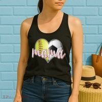 Softball Soccer Mama Sports Fan Women's Tank Top thumb 2