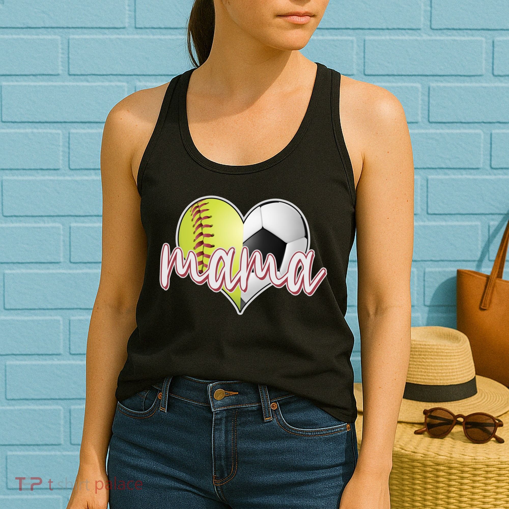 Softball Soccer Mama Sports Fan Women's Tank Top