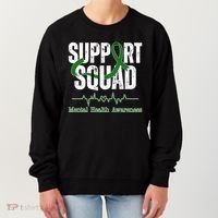 Support Squad Mental Health Awareness Heartbeat Ribbon Women's Sweatshirt thumb 0