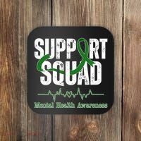 Support Squad Mental Health Awareness Heartbeat Ribbon Coaster thumb 0