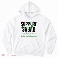 Support Squad Mental Health Awareness Heartbeat Ribbon Hoodie thumb 0