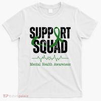 Support Squad Mental Health Awareness Heartbeat Ribbon T-Shirt thumb 0