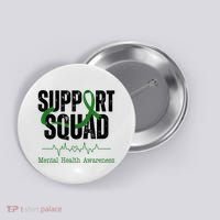 Support Squad Mental Health Awareness Heartbeat Ribbon Button thumb 0