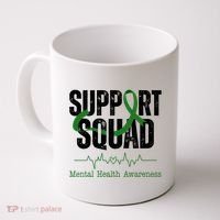 Support Squad Mental Health Awareness Heartbeat Ribbon Coffee Mug thumb 0