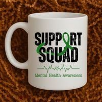 Support Squad Mental Health Awareness Heartbeat Ribbon Coffee Mug thumb 2