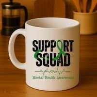 Support Squad Mental Health Awareness Heartbeat Ribbon Coffee Mug thumb 4