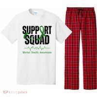 Support Squad Mental Health Awareness Heartbeat Ribbon Pajama Set thumb 0