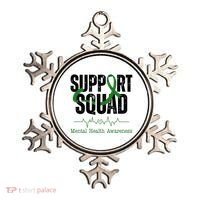 Support Squad Mental Health Awareness Heartbeat Ribbon Ornament thumb 0