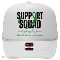 Support Squad Mental Health Awareness Heartbeat Ribbon Hat thumb 0