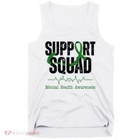 Support Squad Mental Health Awareness Heartbeat Ribbon Tank Top thumb 0
