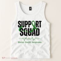 Support Squad Mental Health Awareness Heartbeat Ribbon Tank Top thumb 2