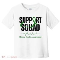Support Squad Mental Health Awareness Heartbeat Ribbon Toddler T-Shirt thumb 0