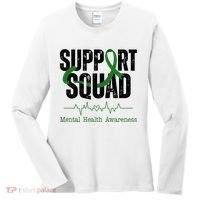 Support Squad Mental Health Awareness Heartbeat Ribbon Women's Long Sleeve Shirt thumb 0