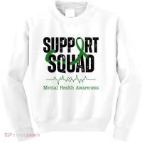 Support Squad Mental Health Awareness Heartbeat Ribbon Kids Sweatshirt thumb 0