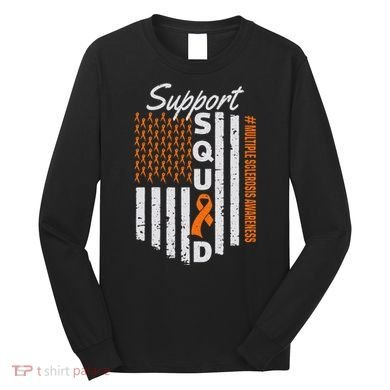 Support Squad Multiple Sclerosis Awareness Ms Awareness Long Sleeve Shirt