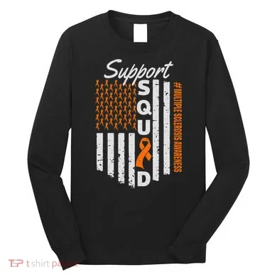 Support Squad Multiple Sclerosis Awareness Ms Awareness Long Sleeve Shirt
