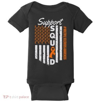 Support Squad Multiple Sclerosis Awareness Ms Awareness Baby Bodysuit