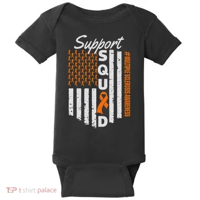 Support Squad Multiple Sclerosis Awareness Ms Awareness Baby Bodysuit