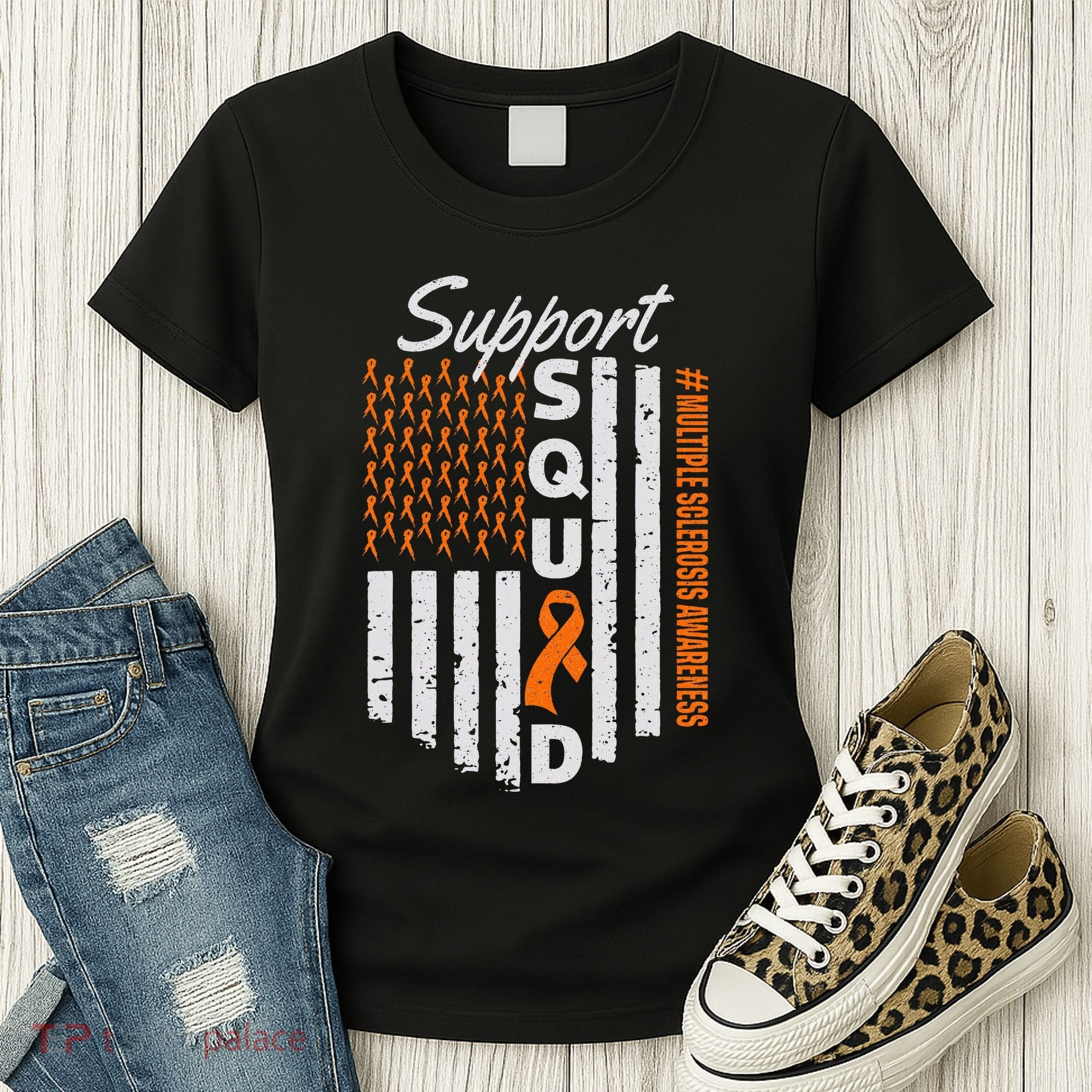 Support Squad Multiple Sclerosis Awareness Ms Awareness Women's T-Shirt