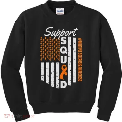 Support Squad Multiple Sclerosis Awareness Ms Awareness Kids Sweatshirt
