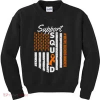 Support Squad Multiple Sclerosis Awareness Ms Awareness Kids Sweatshirt thumb 0