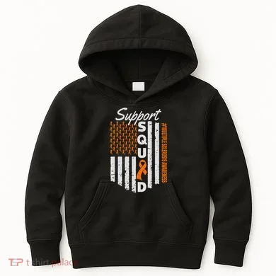 Support Squad Multiple Sclerosis Awareness Ms Awareness Kids Hoodie