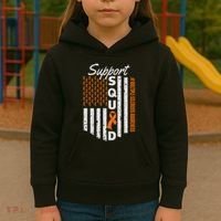 Support Squad Multiple Sclerosis Awareness Ms Awareness Kids Hoodie thumb 3