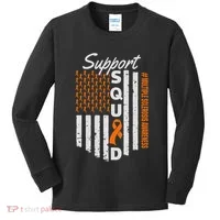 Support Squad Multiple Sclerosis Awareness Ms Awareness Kids Long Sleeve Shirt thumb 0