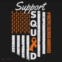 Support Squad Multiple Sclerosis Awareness Ms Awareness Kids Long Sleeve Shirt thumb 2