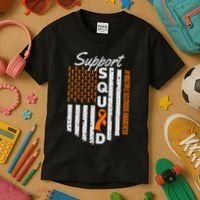 Support Squad Multiple Sclerosis Awareness Ms Awareness Kids T-Shirt thumb 3