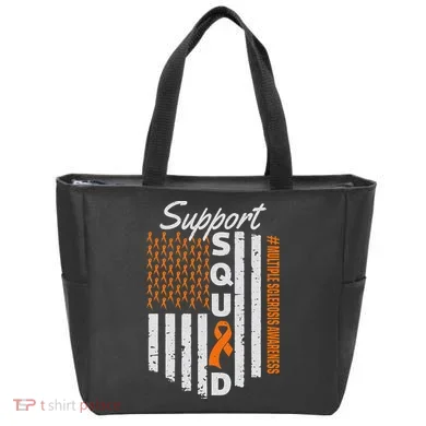 Support Squad Multiple Sclerosis Awareness Ms Awareness Tote Bag