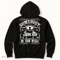 Somebody Save Me From Myself Country Music Front & Back Hoodie thumb 6