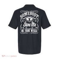 Somebody Save Me From Myself Country Music Front & Back Polo thumb 1