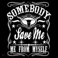 Somebody Save Me From Myself Country Music Front & Back Women's Hoodie thumb 2