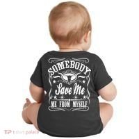 Somebody Save Me From Myself Country Music Front & Back Baby Bodysuit thumb 1