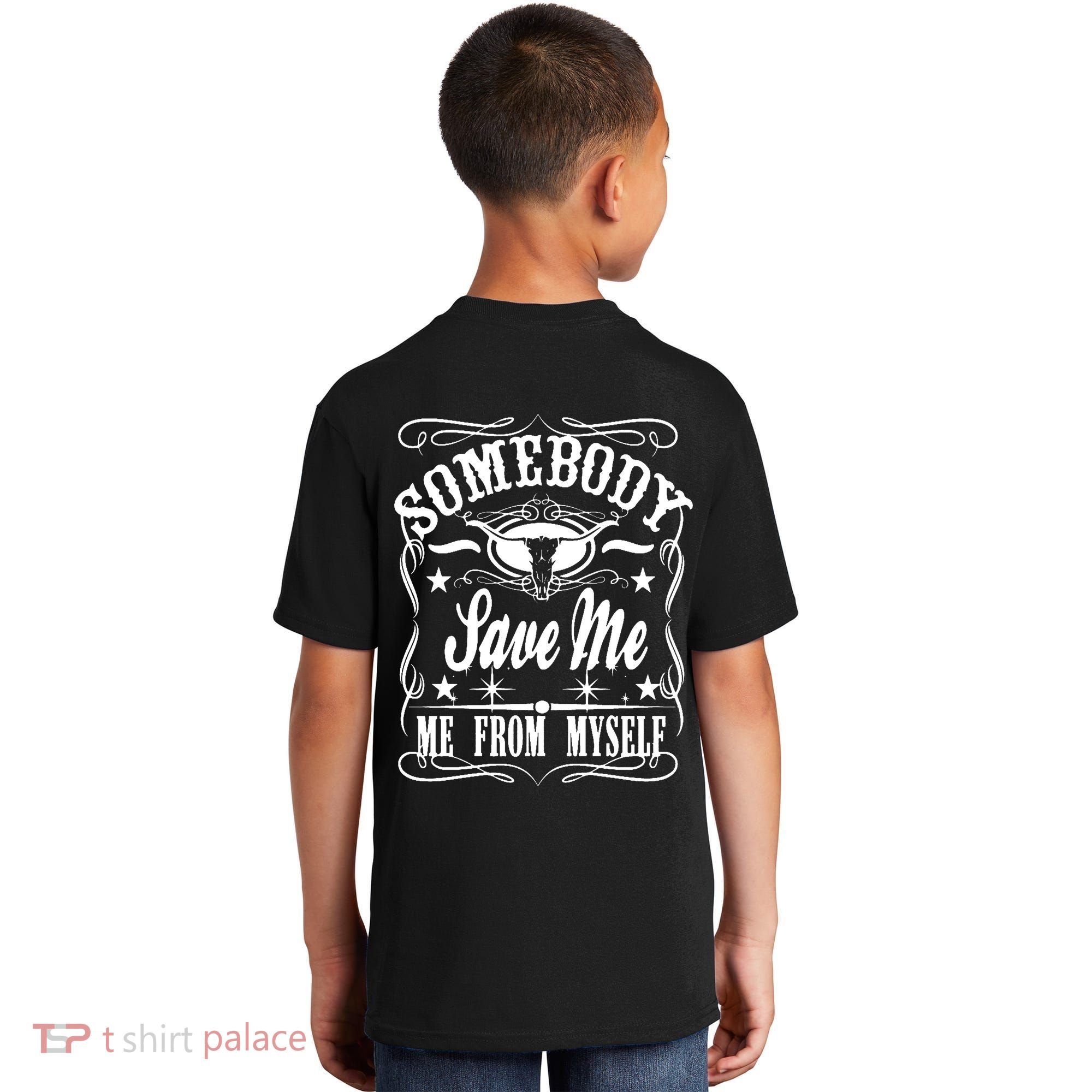 Somebody Save Me From Myself Country Music Front & Back Kids T-Shirt