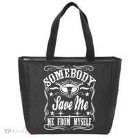 Somebody Save Me From Myself Country Music Front & Back Tote Bag thumb 1