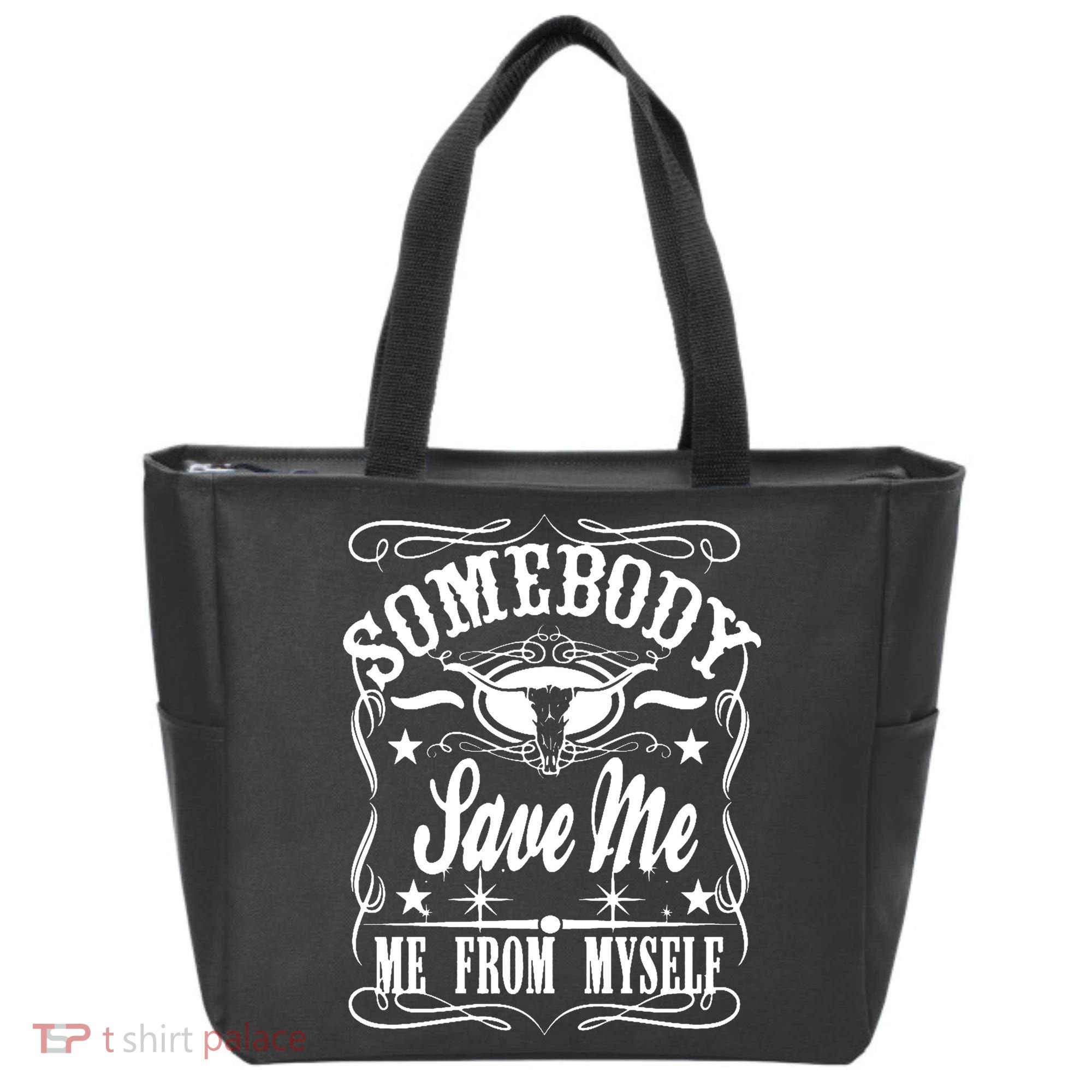 Somebody Save Me From Myself Country Music Front & Back Tote Bag