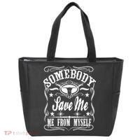 Somebody Save Me From Myself Country Music Front & Back Tote Bag thumb 0