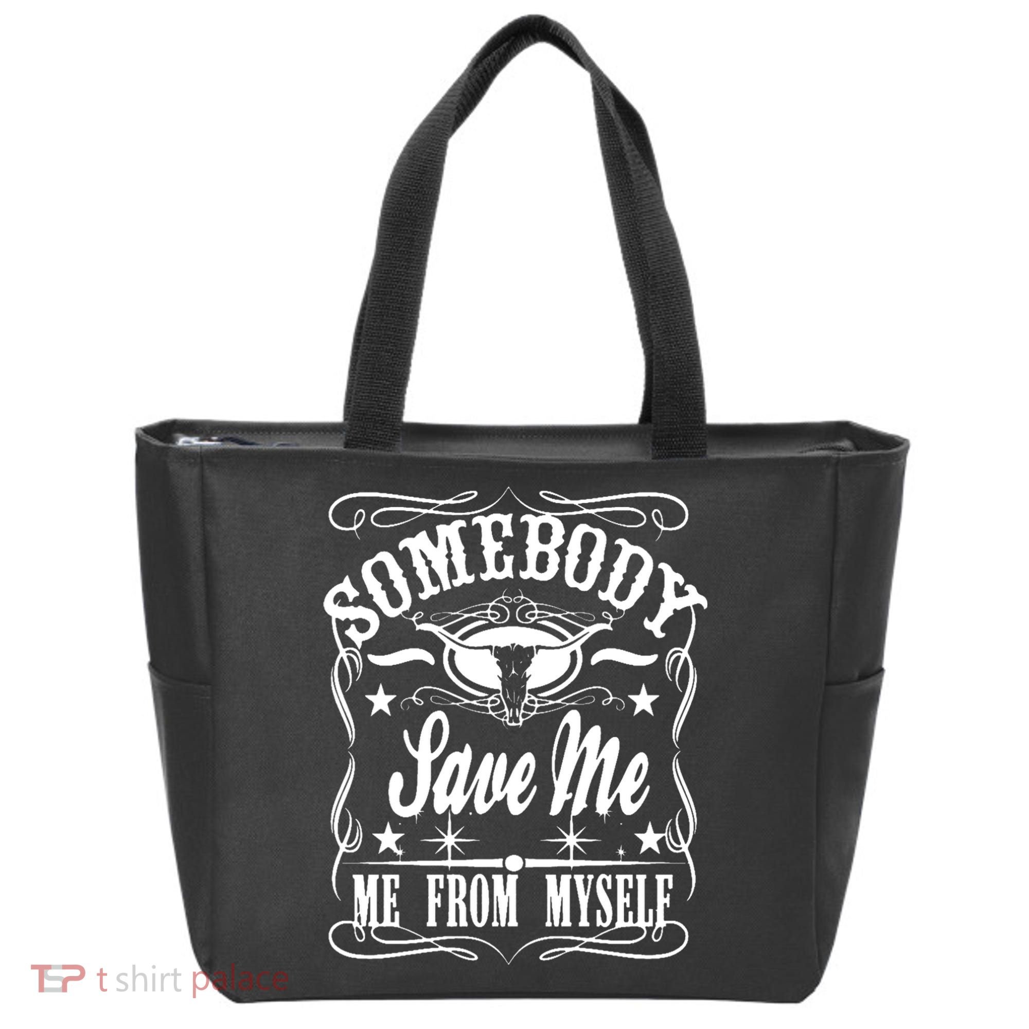 Somebody Save Me From Myself Country Music Front & Back Tote Bag