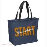 Start Somewhere Motivation Quote Tote Bag thumb 2